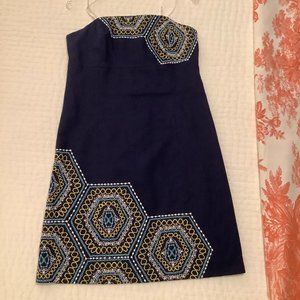 Lilly Pulitzer bright blue BOWEN Strapless dress